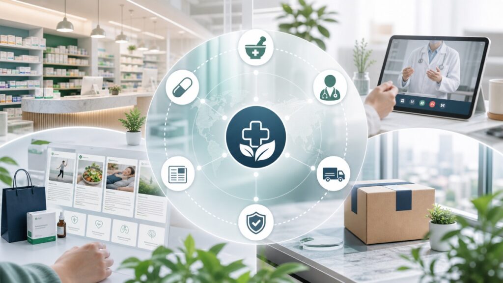 国际药房 Health Hub 与 Online Doctor 模式插图