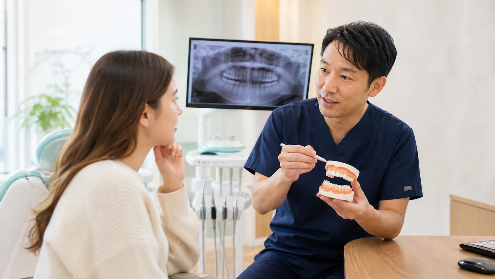 Dental consultation using a dental model