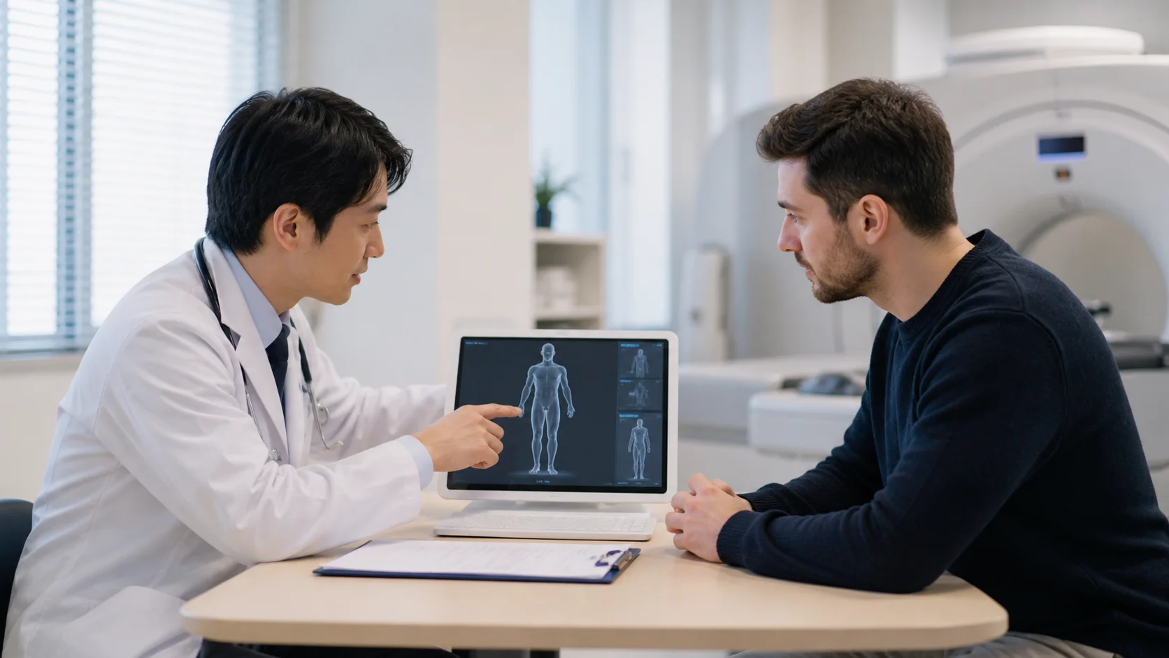 Health checkup consultation in a Japanese clinic
